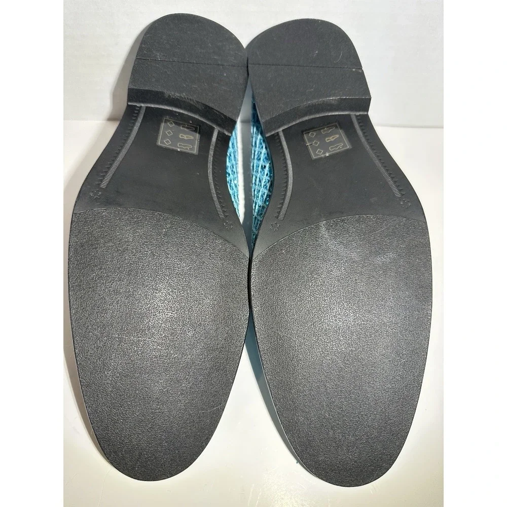 Bolano Sarlo-025 Sparkly Turquoise Mens Shoes 7.5 Prom Wedding Costume